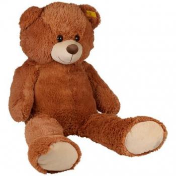 Teddybär, Kuschelbär, dunkelbraun, XL, 130 cm
